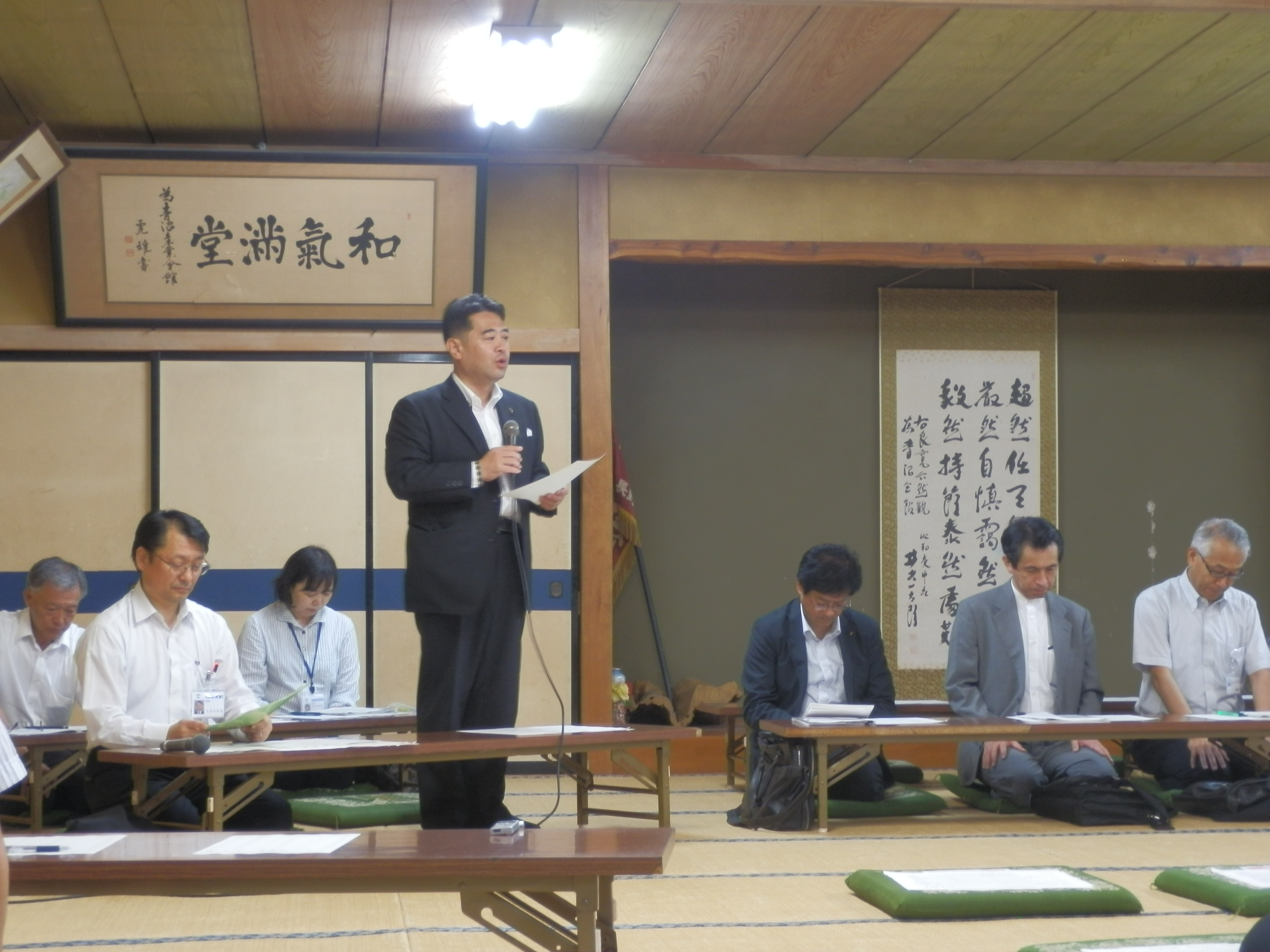 栁田佐久市長ご挨拶　（於：青沼会館）